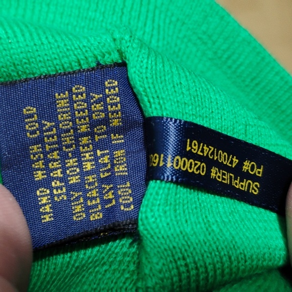 NWT Polo Ralph Lauren Pima Cotton Green Sweater Vest Sz.2XB - Picture 12 of 13